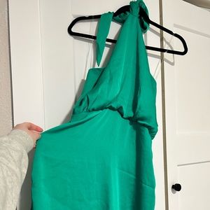 Sweet grace satin halter top mini dress - brand new